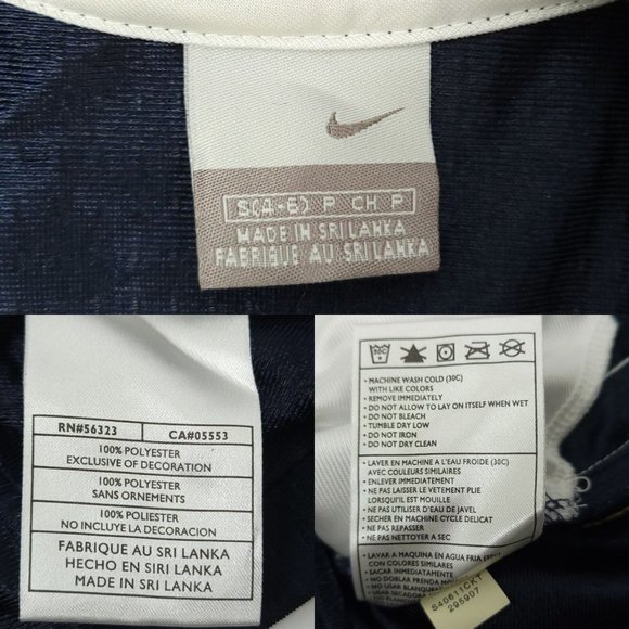 Nike Hooded Mesh Full Zip Athletic Track Jacket Size S Navy Blue White Yellow - Picture 8 of 16